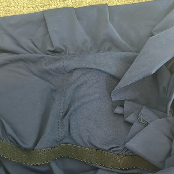 Trina Turk navy blue off shoulder ruffle one piece swimsuit modest full coverage - Picture 10 of 10